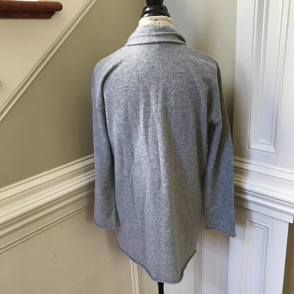 Eileen Fisher Cashmere Cardigan Sweater Womens XXS Gray Open Front Pockets Knit - Picture 11 of 12